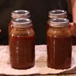 pressure canned chili fresh out of the canner